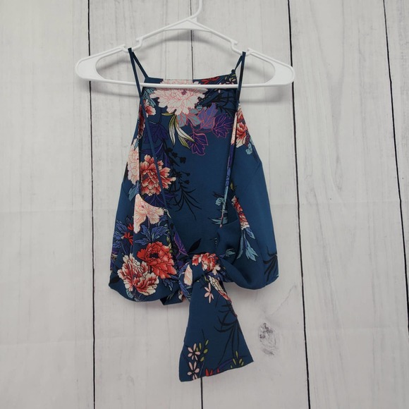 Windsor High Neck Open Back with Bow Tie Back Fitted Crop Top EUC Large - Picture 2 of 4